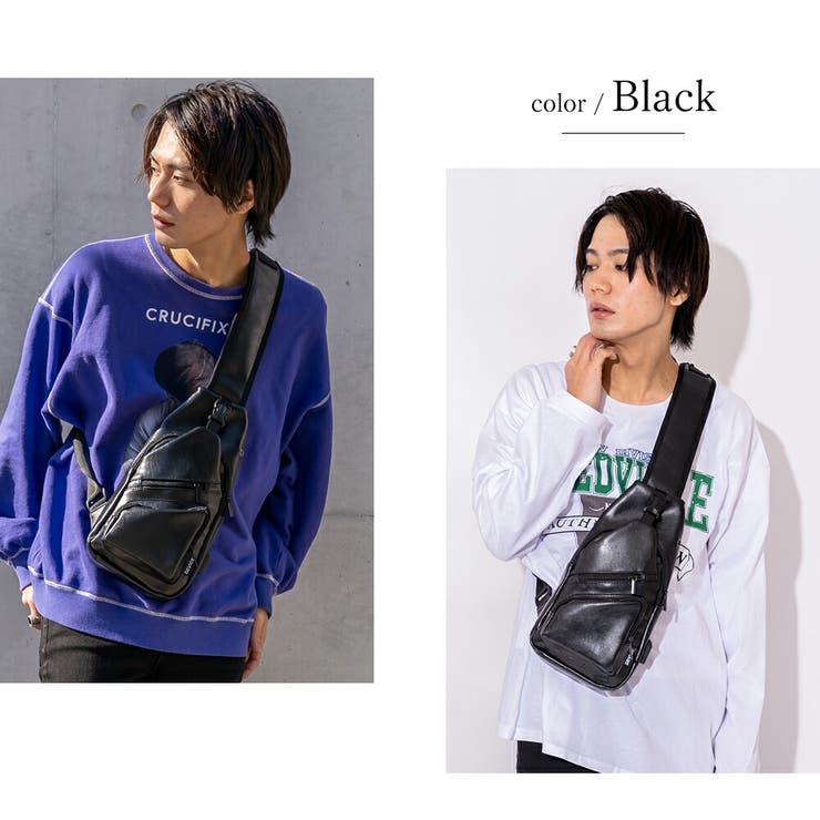 ボディバッグ バイカラー 白×赤×青 | Design Store takajin