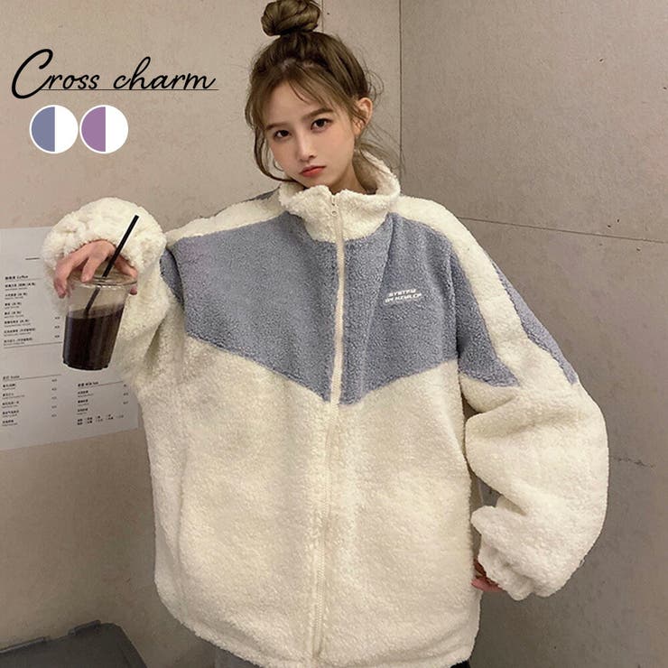 【UNISEX】オーバーサイズボアフーディーブルゾン　新品未使用 ボア ブルゾン レディース[品番：TOPW0000285]｜DEVICE