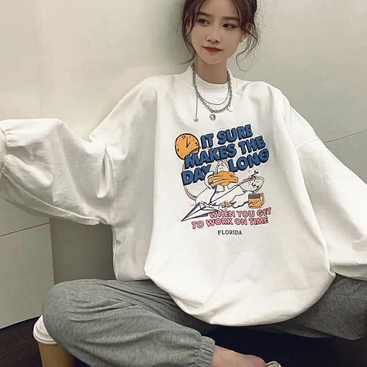 duckプリントトレーナー レディース 長袖 | DEVICE | 詳細画像7 