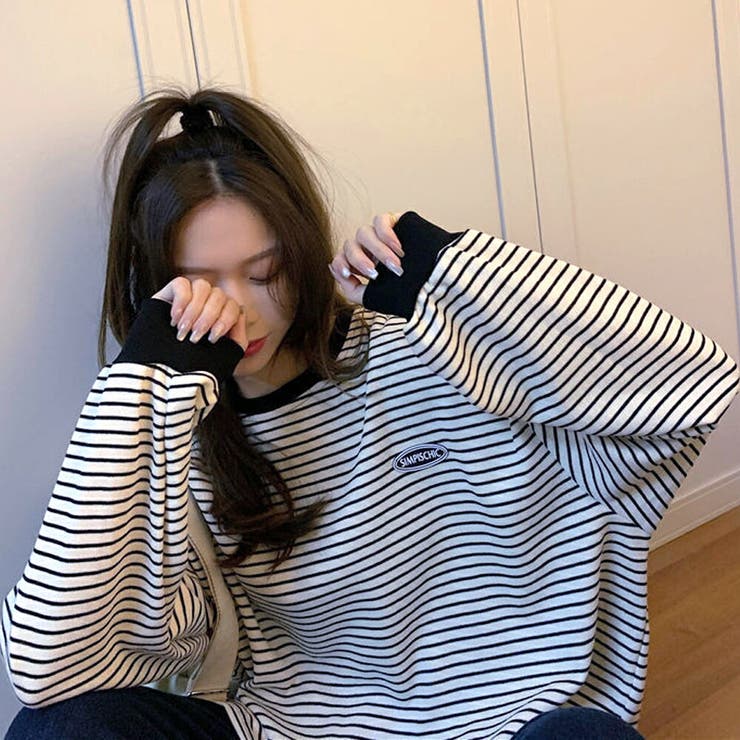 トレーナー 長袖 ボーダー | DEVICE | 詳細画像4 