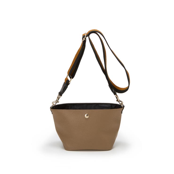 カーキブラウン | スコッチグレイン プレーン 2トーンテープ ショルダー バッグ | TOPKAPI