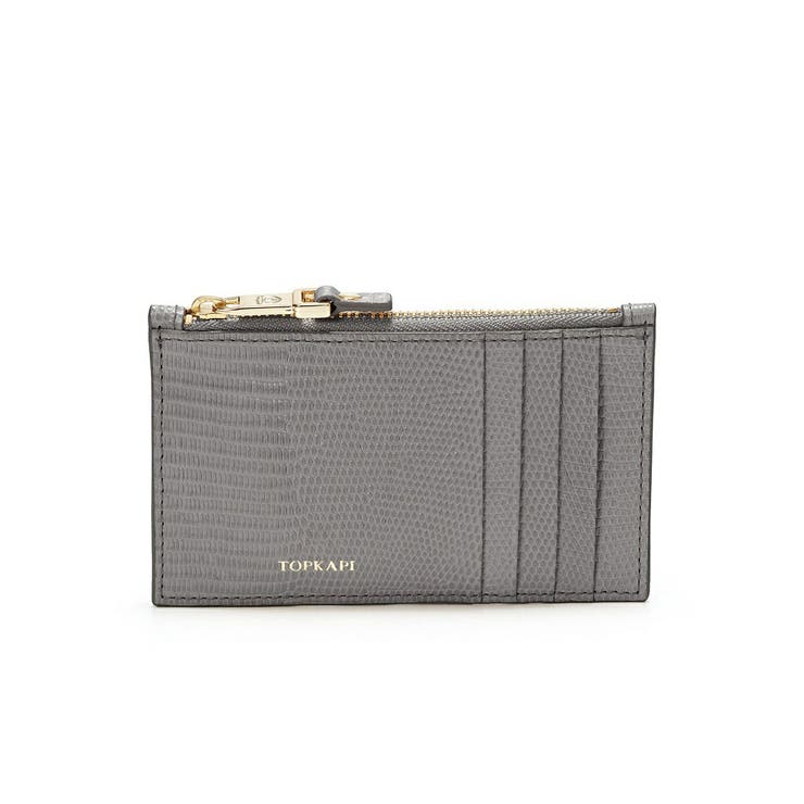 ミディアムグレー | イタリアンレザー リザード型押し フラグメントケース LUCIA | TOPKAPI