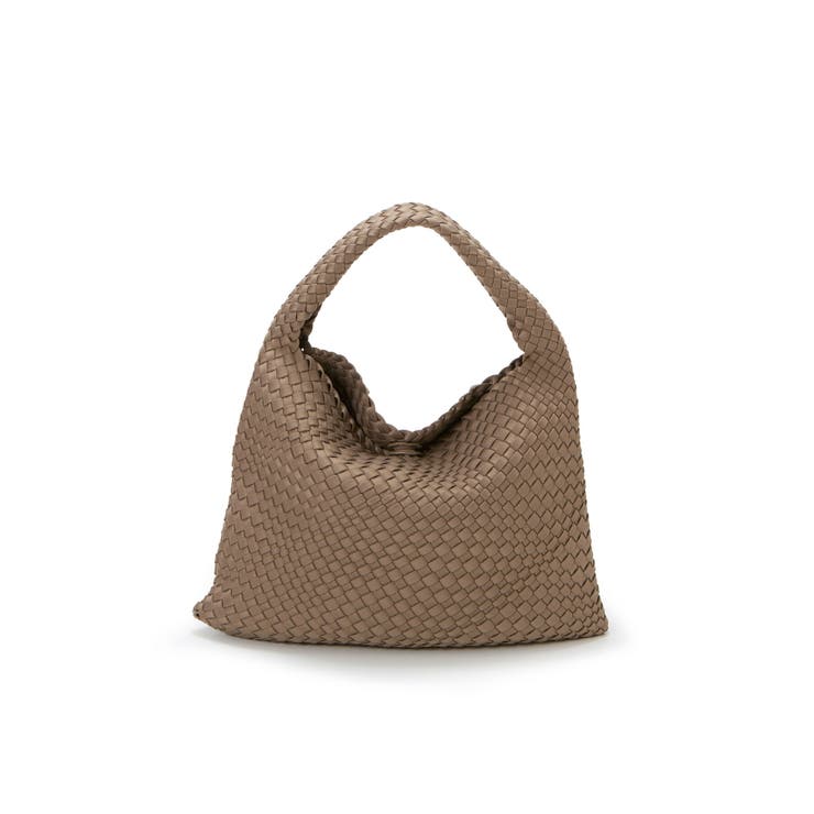 グレージュ | ネオプレン イントレチャート ワンハンドル ショルダー バッグ | TOPKAPI