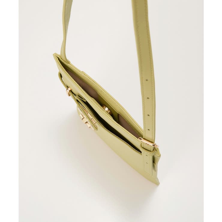 【TREASURE】ベルトデザイン レザー フラット ショルダーバッグ | TOPKAPI | 詳細画像8 