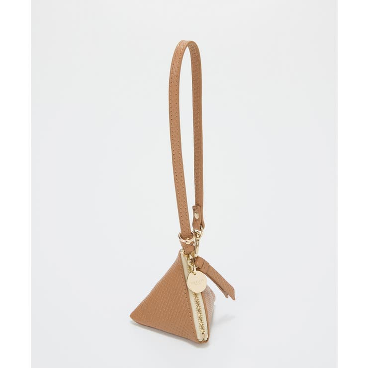 キャメル | クロスエンボス レザー マルチケース/コインケース | TOPKAPI