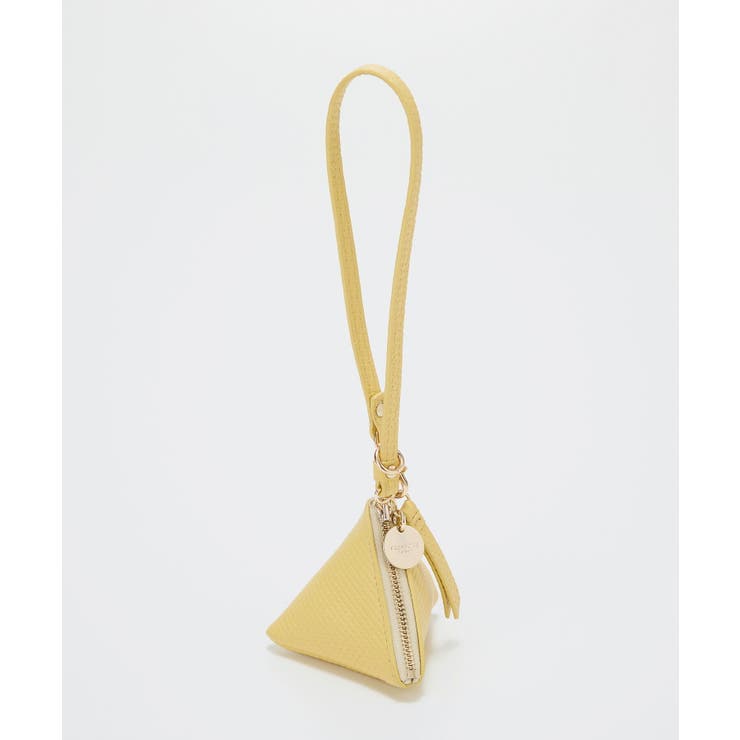 レモンイエロー | クロスエンボス レザー マルチケース/コインケース | TOPKAPI