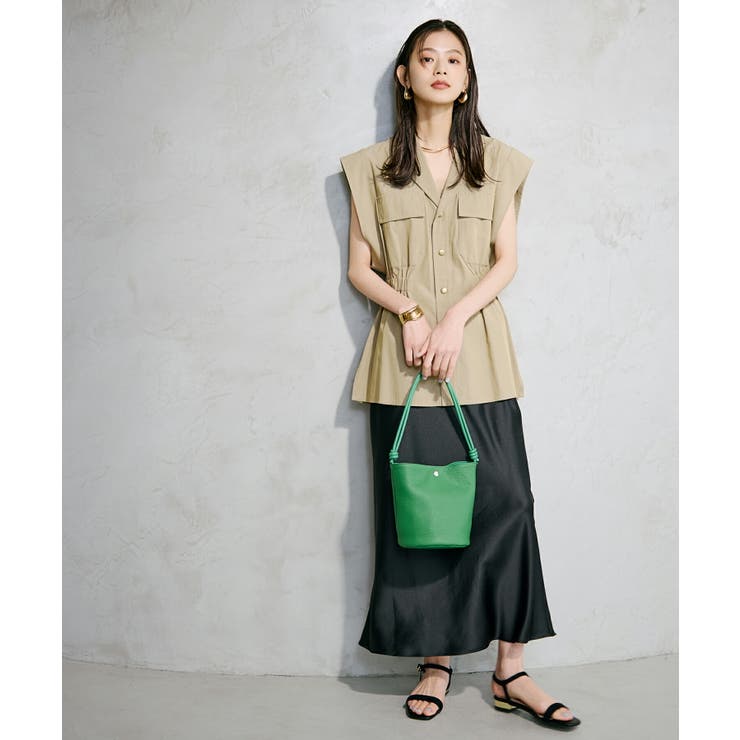 Breath TOPKAPI シュリンクレザー ノットハンドル ショルダーバッグ TOPKAPI(トプカピ)の【Breath TOPKAPI】シュリンクレザー ノット
