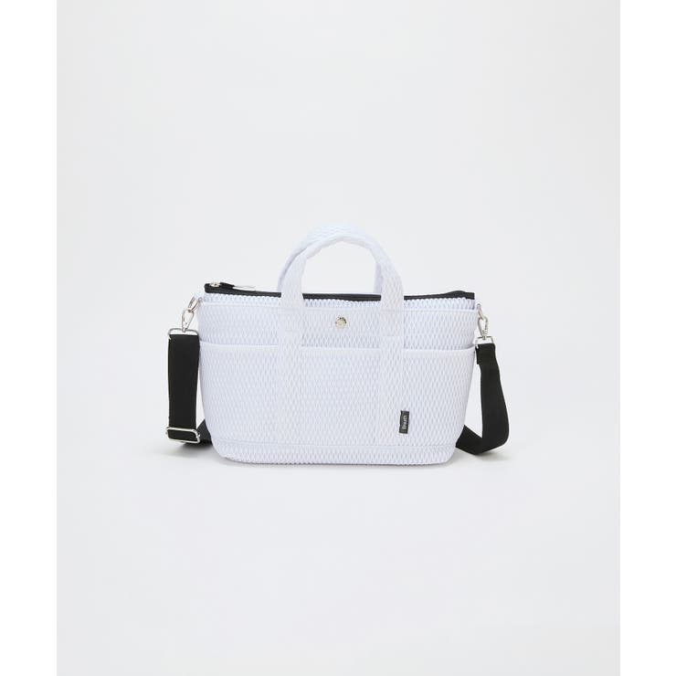 ホワイト | 【Breath TOPKAPI】ポリメッシュ ショルダー付き トートバッグ | TOPKAPI