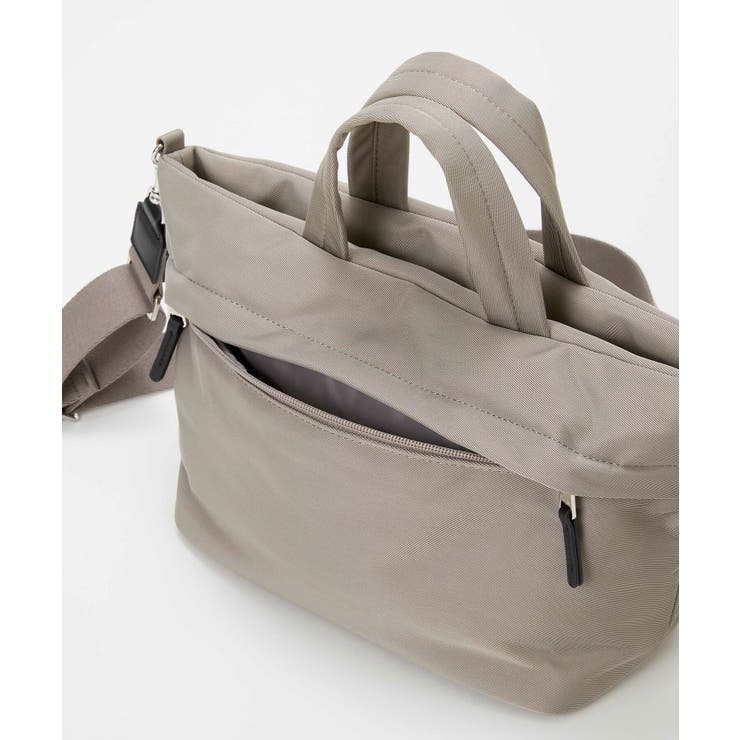 【Breath】【撥水】マット ナイロン ショルダー付き ミニ トートバッグ | TOPKAPI | 詳細画像11 