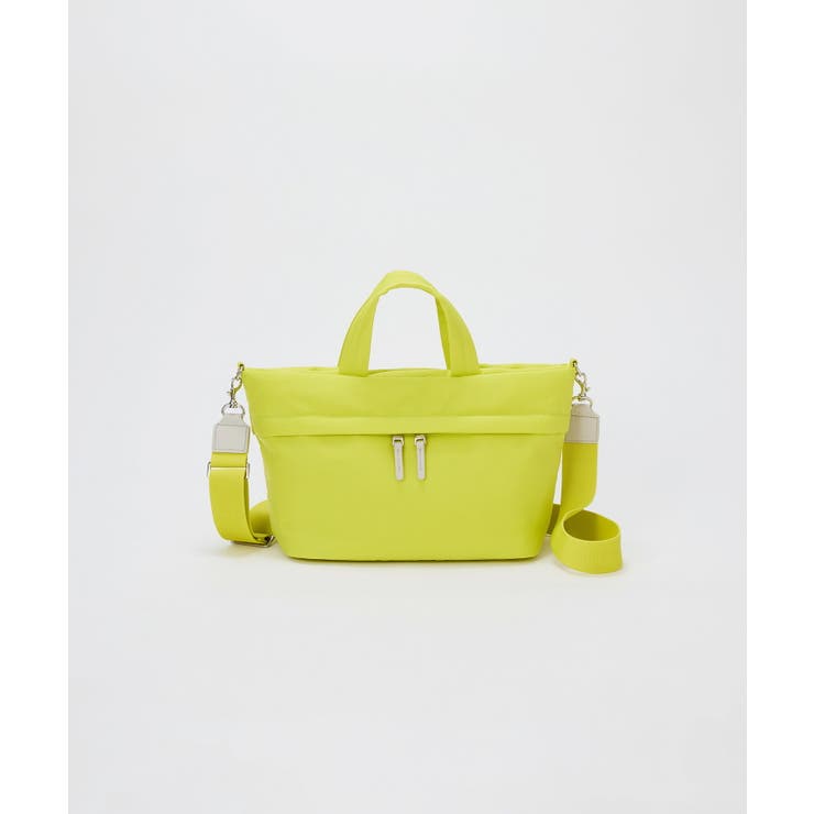 ライムグリーン | 【Breath】【撥水】マット ナイロン ショルダー付き ミニ トートバッグ | TOPKAPI