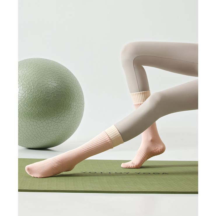 ヨガ ピラティス ソックス 靴下 レイヤード 風 yoga | OSYAREVO | 詳細画像8 