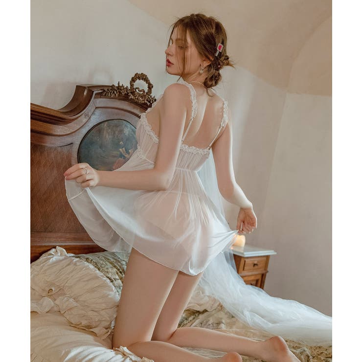 フリルギャザー パール ベビードール | OSYAREVO | 詳細画像11 