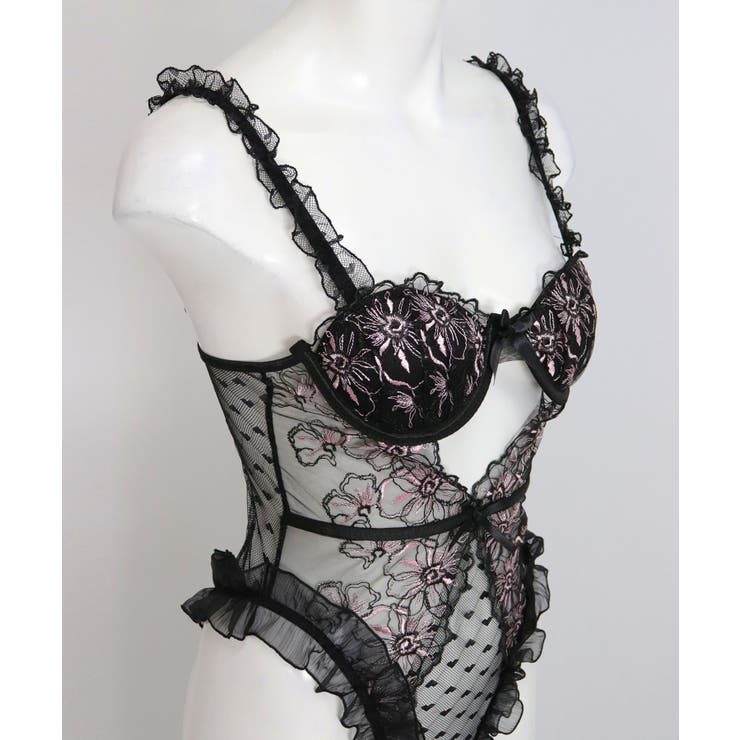 フラワーレース テディ ランジェリー セクシー 下着セット | OSYAREVO | 詳細画像25 