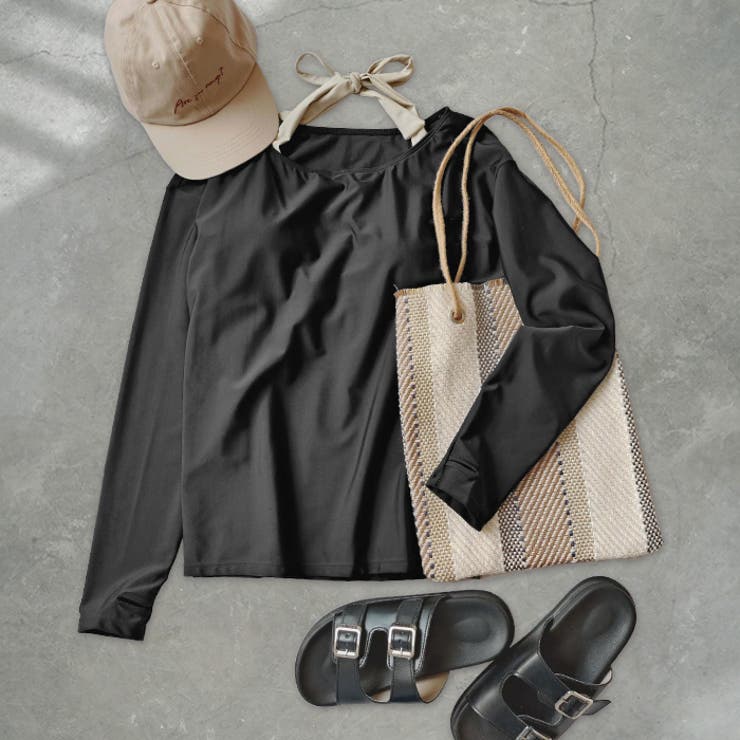 ブラック | インナー 一体型 ボートネック | OSYAREVO