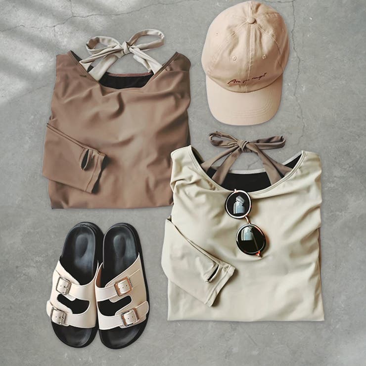 モカブラウン | インナー 一体型 ボートネック | OSYAREVO