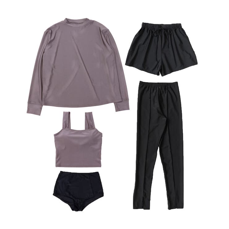 【紫外線カット率99％以上】ラッシュガード×レギンス 付き タンキニ | OSYAREVO | 詳細画像25 