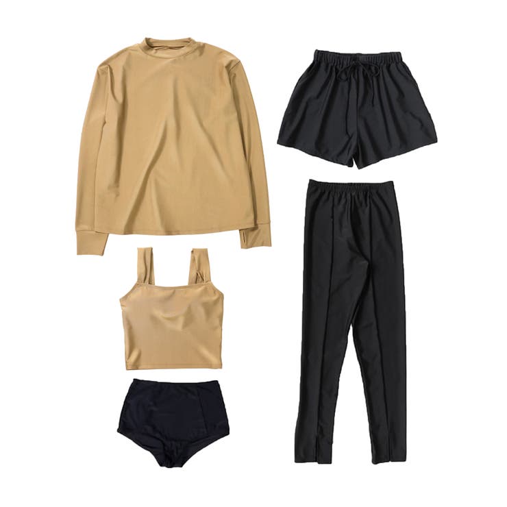 【紫外線カット率99％以上】ラッシュガード×レギンス 付き タンキニ | OSYAREVO | 詳細画像22 