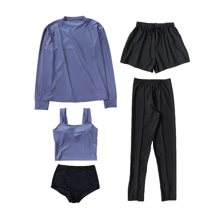 【紫外線カット率99％以上】ラッシュガード×レギンス 付き タンキニ | OSYAREVO | 詳細画像24 