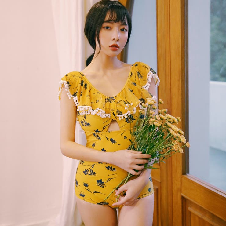 スリーブ付き バックオープンフリルカラーワンピース 水着 品番 Osrw Osyarevo オシャレボ のレディースファッション通販 Shoplist ショップリスト