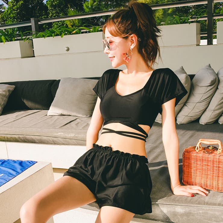 3点セット クロスTスイムウェア 水着 水着[品番：OSRW0003474