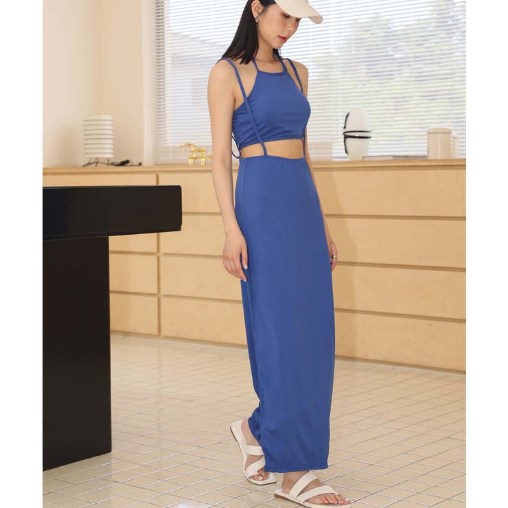 ロングスカート付き ハイネック リブ ビキニ 水着 セットアップ レディース | OSYAREVO | 詳細画像58 