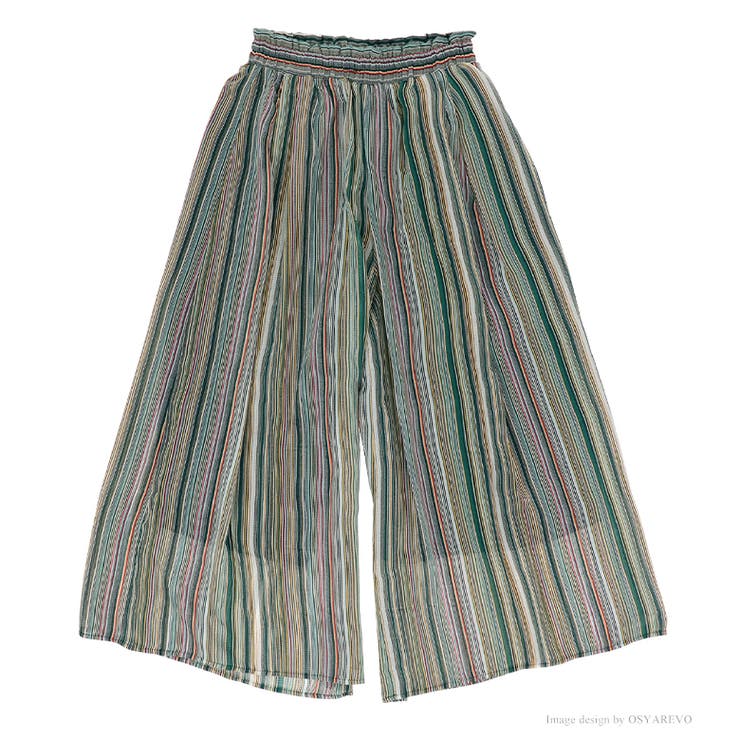 グリーンストライプ | カラーストライプ スカウチョ カラーストライプスカ | OSYAREVO