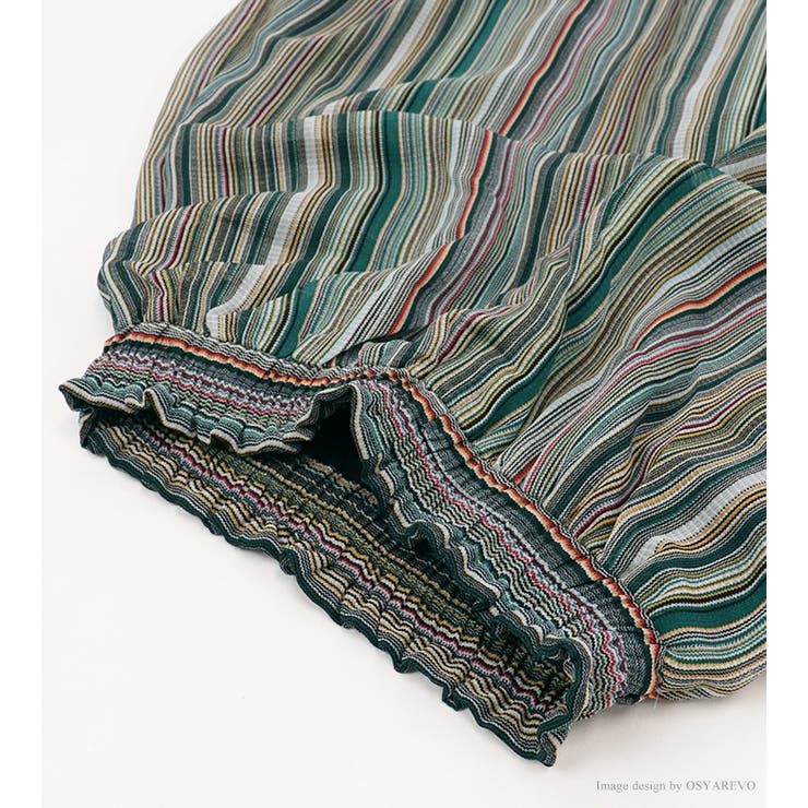 カラーストライプ スカウチョ カラーストライプスカ | OSYAREVO | 詳細画像11 