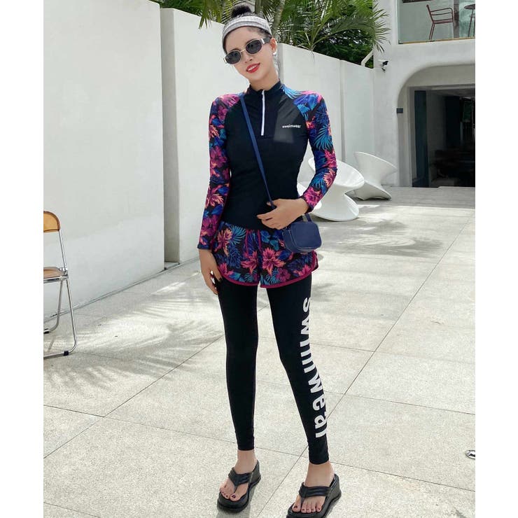 ダークフラワー ラッシュガード 水着 セットアップ | OSYAREVO | 詳細画像11 