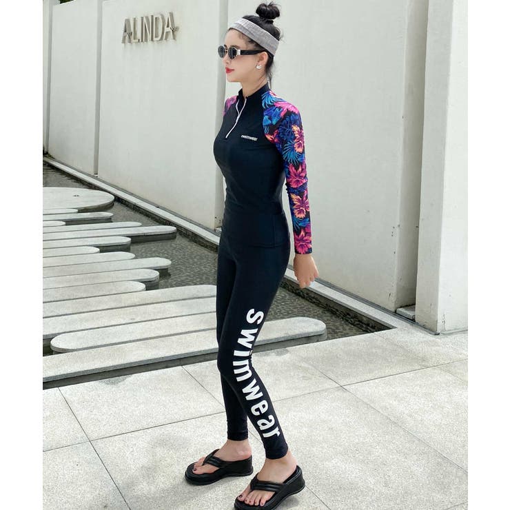 ダークフラワー ラッシュガード 水着 セットアップ | OSYAREVO | 詳細画像9 