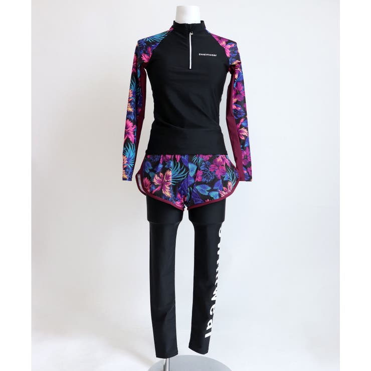 ダークフラワー ラッシュガード 水着 セットアップ | OSYAREVO | 詳細画像13 