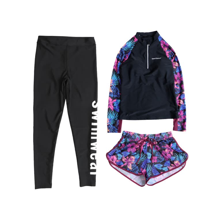 ダークフラワー ラッシュガード 水着 セットアップ | OSYAREVO | 詳細画像24 