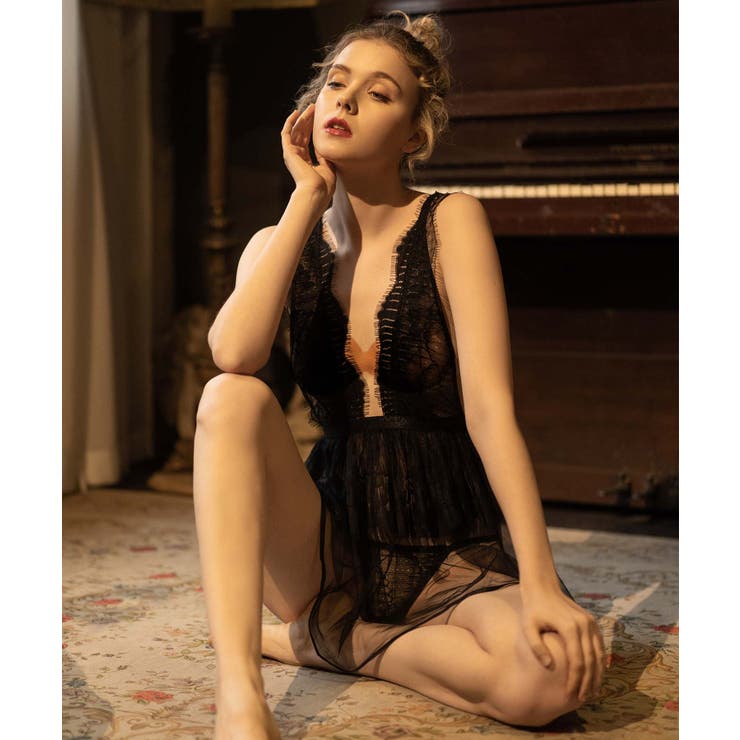 ペプラムフレア シースルーランジェリー 下着 | OSYAREVO | 詳細画像3 