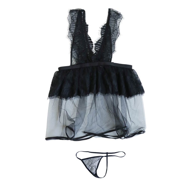 ペプラムフレア シースルーランジェリー 下着 | OSYAREVO | 詳細画像16 