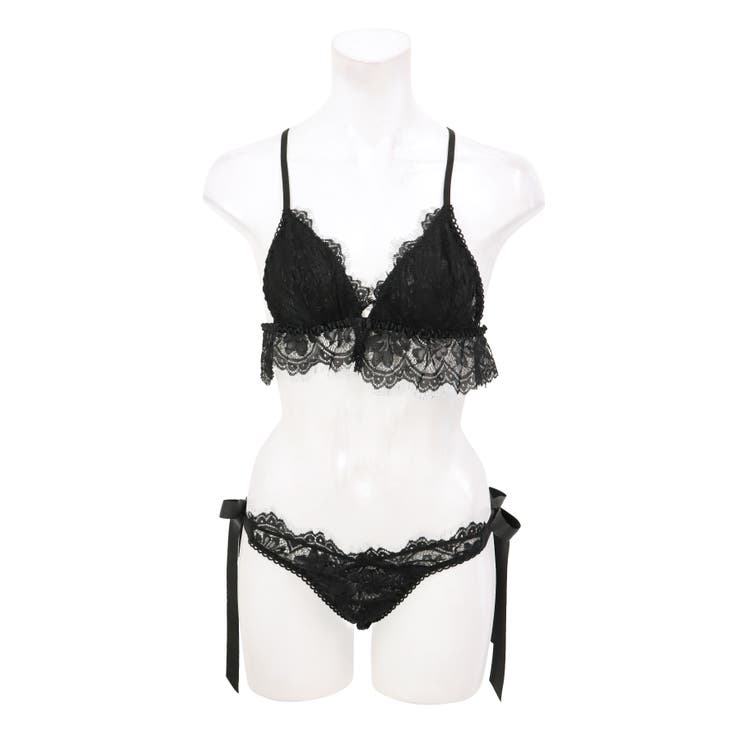 セクシーランジェリー バッククロス レースブラセット 下着 ベビー