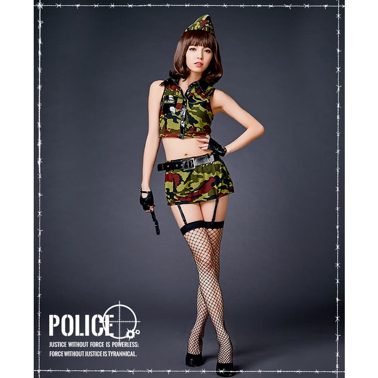 ハロウィン コスプレ ノースリーブ迷彩柄なりきり | OSYAREVO | 詳細画像8 