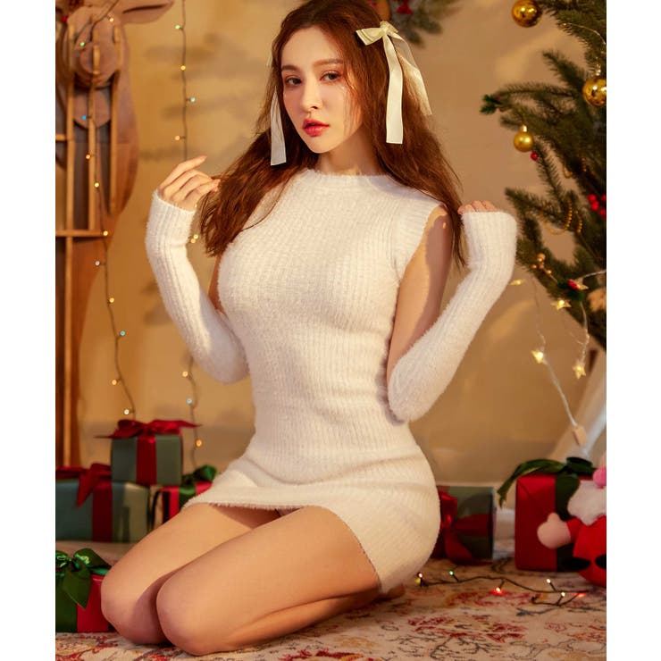 クリスマス ニットワンピース アームウォーマー | OSYAREVO | 詳細画像8 