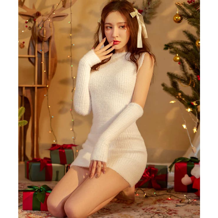 クリスマス ニットワンピース アームウォーマー | OSYAREVO | 詳細画像9 