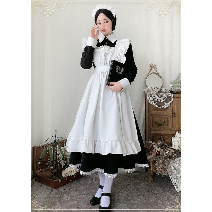 【4L】新品 ハロウィン メイド 衣装 8点 セット レディース コスプレ