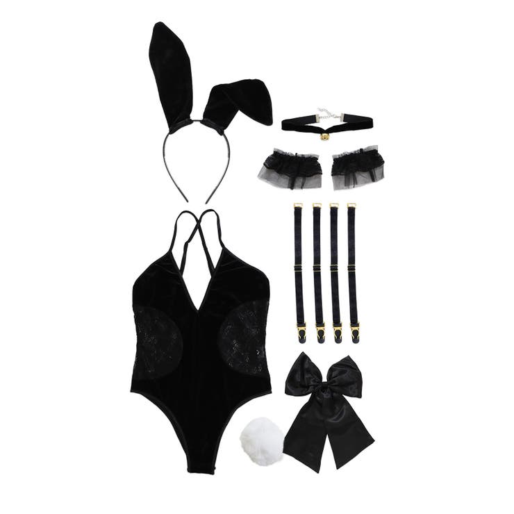 クリスマス 大人セクシー ベロア バニーガール コスプレ 7点セット | OSYAREVO | 詳細画像8 