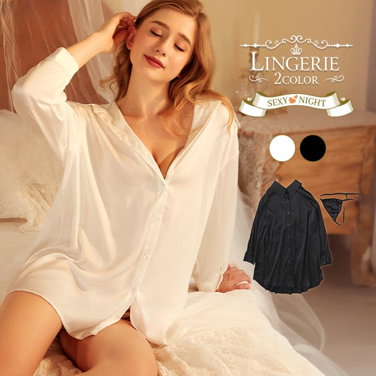 バックリボン シャツ ランジェリー | OSYAREVO | 詳細画像1 