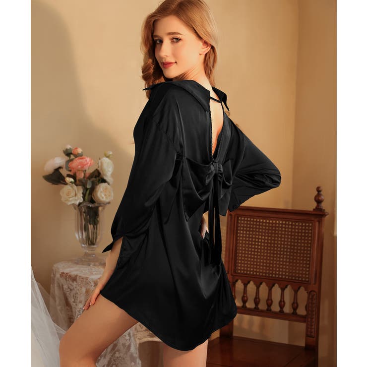 バックリボン シャツ ランジェリー | OSYAREVO | 詳細画像6 