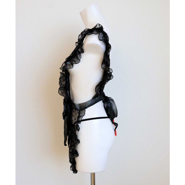 クリスマス コスプレ リボン×フリル シースルー メイド ランジェリー | OSYAREVO | 詳細画像34 