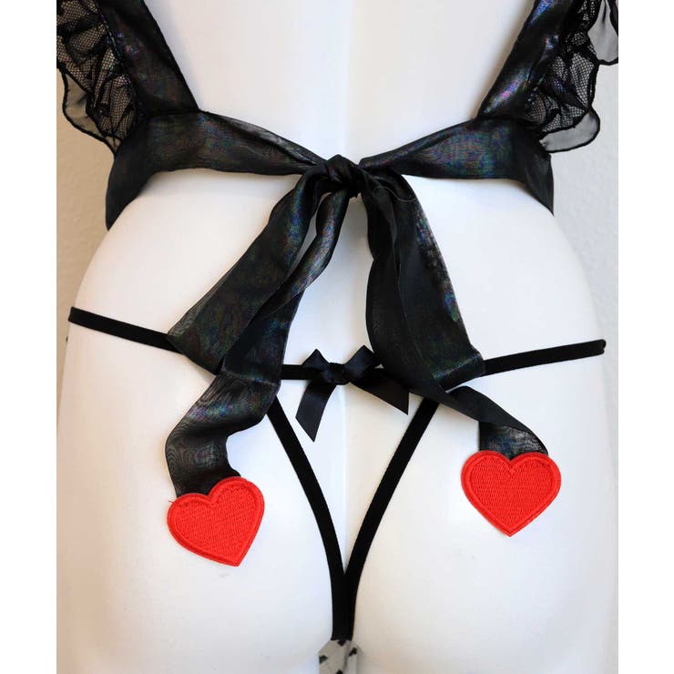 クリスマス コスプレ リボン×フリル シースルー メイド ランジェリー | OSYAREVO | 詳細画像36 