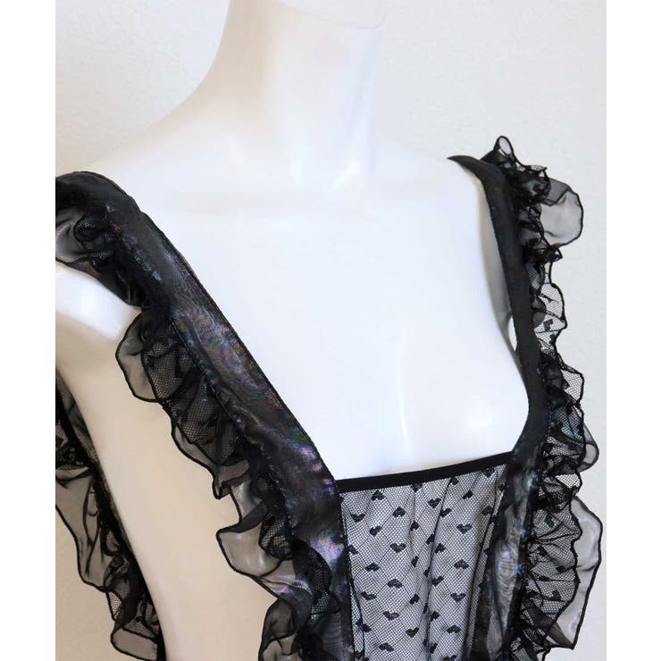 クリスマス コスプレ リボン×フリル シースルー メイド ランジェリー | OSYAREVO | 詳細画像37 