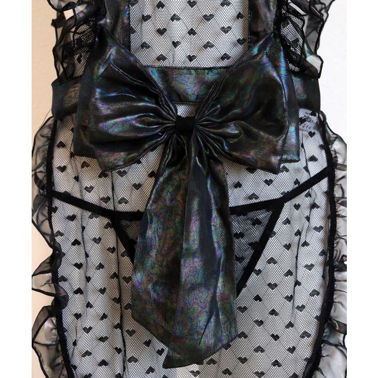 クリスマス コスプレ リボン×フリル シースルー メイド ランジェリー | OSYAREVO | 詳細画像39 