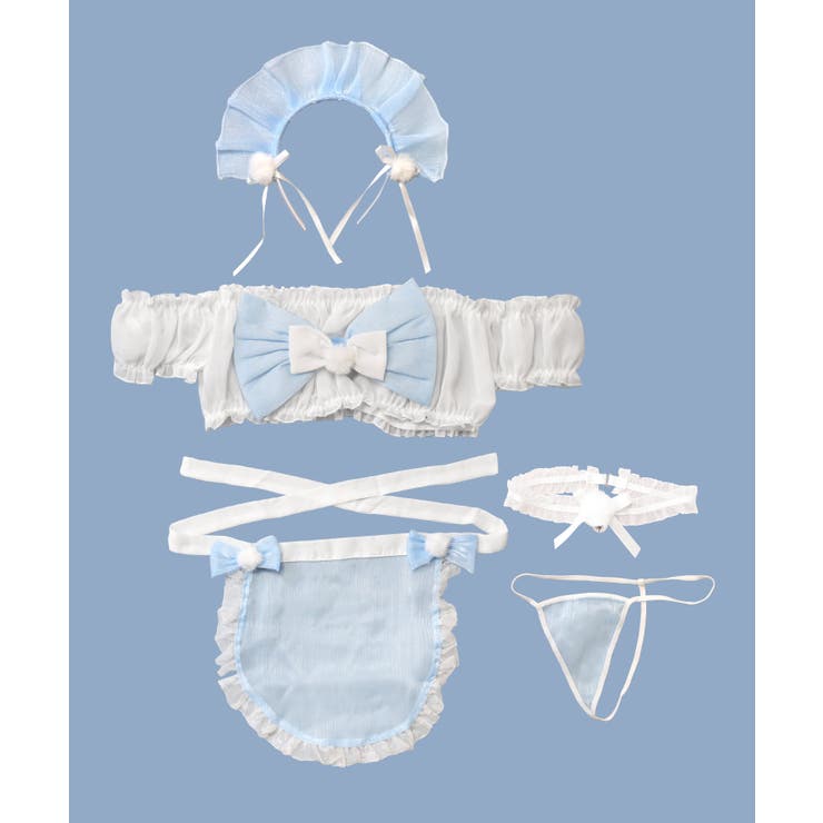 クリスマス コスプレ フリル×リボン メイド ランジェリー | OSYAREVO | 詳細画像16 