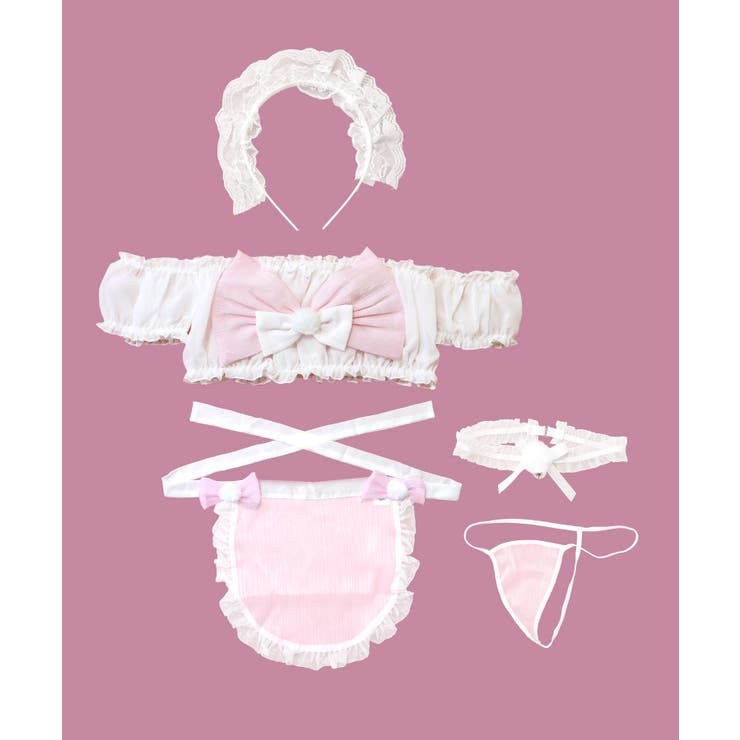 クリスマス コスプレ フリル×リボン メイド ランジェリー | OSYAREVO | 詳細画像18 