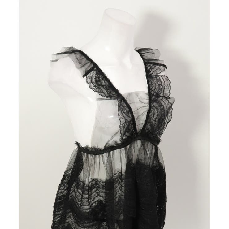 総レース バッククロス ティアードワンピース | OSYAREVO | 詳細画像23 