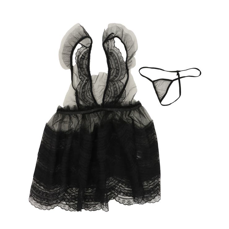 総レース バッククロス ティアードワンピース | OSYAREVO | 詳細画像24 