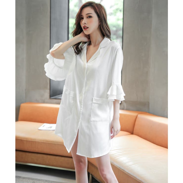 パジャマ 前開き ワンピース 品番 Osrw Osyarevo オシャレボ のレディースファッション通販 Shoplist ショップリスト